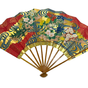 “splendor of kyoto – imperial seasons & flowing elegance” luxury handcrafted folding fan by jumatsuya fukui, kyoto(pre owned / boxed / no.7 splendor of kyoto)